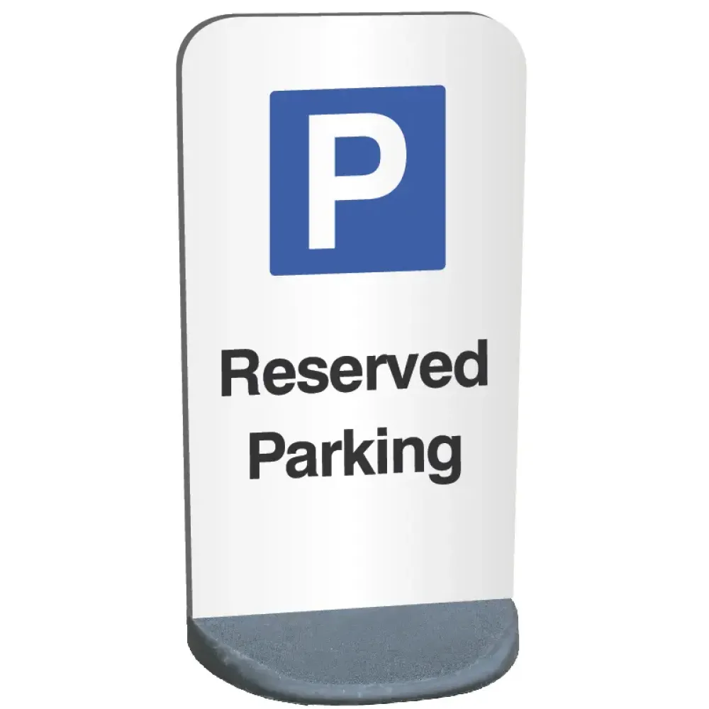 58482 Parking Reserved - 460×850mm panel (1.2mm aluminium) 9kg pvc base single sided Miscellaneous