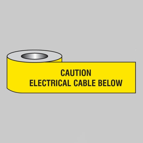 58636 Caution electrical cable below underground tape (365M x 150mm)