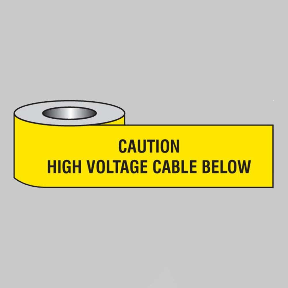 58637 Caution high voltage cable below underground tape (365M x 150mm)