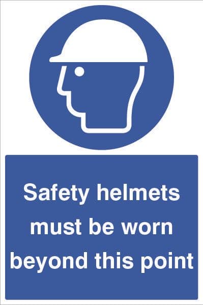 58730 Safety helmets must be worn floor graphic 400x600mm (400x600mm) Safety Sign