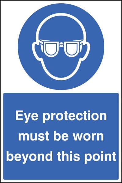 58732 Eye protection must be worn floor graphic 400x600mm (400x600mm) Safety Sign