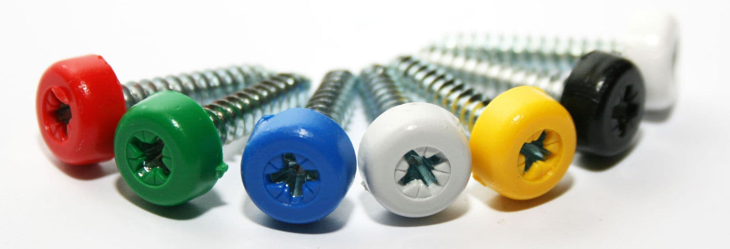 58779 Poly top screws yellow (pack 12) (24mm) Safety Sign