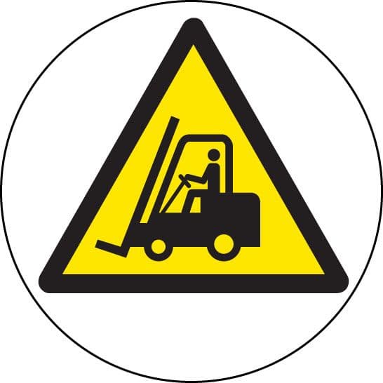 58803 Forklift truck floor graphic 400mm dia (400mm dia) Safety Sign