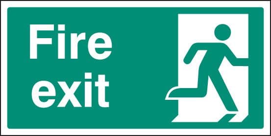 58809 Fire exit floor graphic 400x200mm (400x200mm) Safety Sign