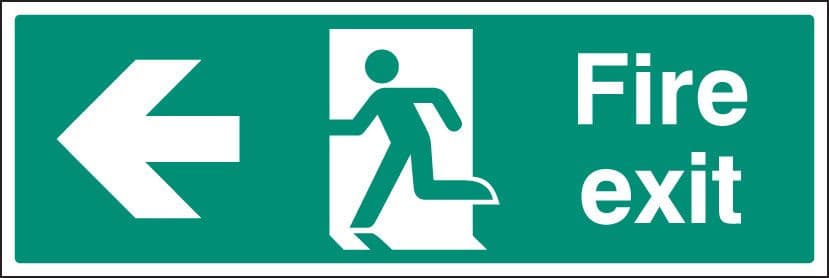 58813 Fire exit left floor graphic 600X200mm (600x200mm) Safety Sign