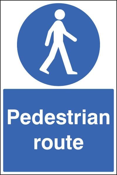 58818 Pedestrian route floor graphic 400x600mm (400x600mm) Safety Sign