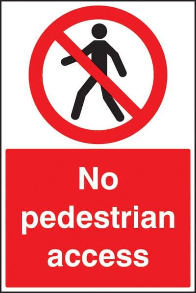 58819 No pedestrian access floor graphic 400x600mm (400x600mm) Safety Sign