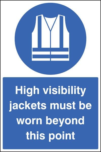 58820 High vis jackets must be worn floor graphic 400x600mm (400x600mm) Safety Sign