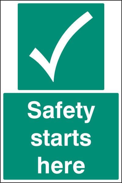 58825 Safety starts here floor graphic 400x600mm (400x600mm) Safety Sign