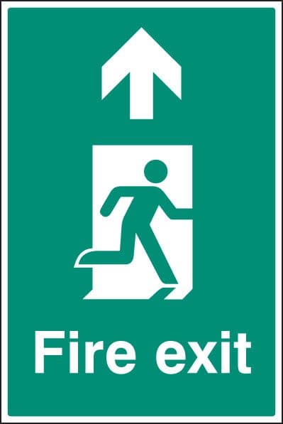 58826 Fire exit up floor graphic 400x600mm (400x600mm) Safety Sign