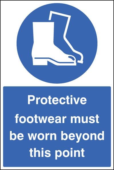 58828 Protective footwear must be worn floor graphic 400x600mm (400x600mm) Safety Sign