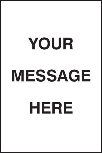 58855 Your message here floor graphic 400x600mm (600x400mm) Safety Sign
