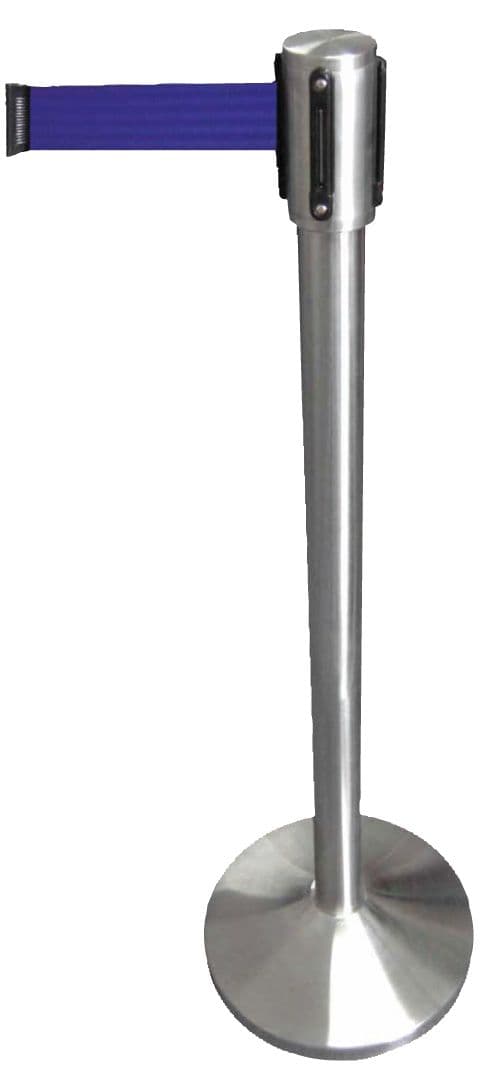 59027 Retractable post mounted barrier (blue) (900mm) Safety Sign