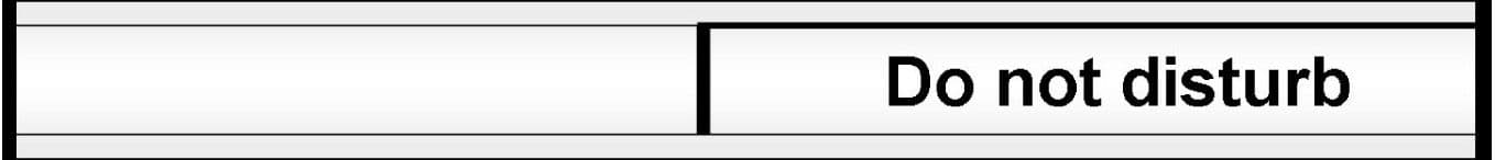 59112 Do not disturb door slider (300x40mm) Safety Sign