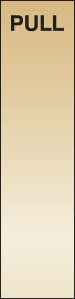 59167 Pull Engraved brass effect pvc door plate (75x300mm) Safety Sign