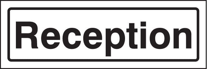 59190 Reception visual impact sign (450x150mm) Safety Sign