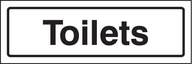 59192 Toilets visual impact sign (450x150mm) Safety Sign