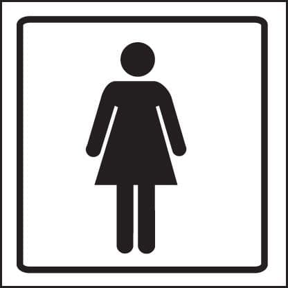 59194 Ladies symbol visual impact sign (200x200mm) Safety Sign
