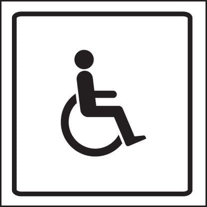 59196 Disabled symbol visual impact sign (200x200mm) Safety Sign