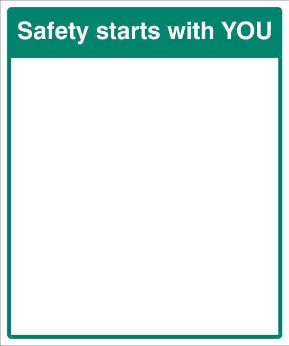 59236 Mirror Message - Safety starts with you 405x485mm (405x485) Safety Sign