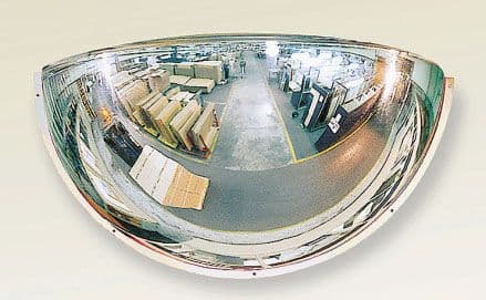 59240 Half Dome Mirror (600dia 180deg) to view 3 directions (600mm) Safety Sign