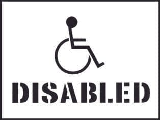 59647 Stencil kit 400x300mm - Disabled (400x300mm) Safety Sign