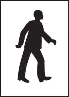 59648 Stencil kit 300x400mm - Pedestrian (300x400mm) Safety Sign