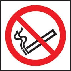 59706 100 S/A labels 50x50mm no smoking (50x50mm) Safety Sign