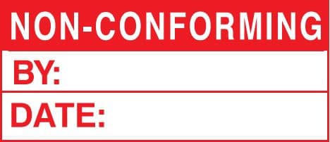 59751 100 S/A labels 50x20 non-conforming (50x20mm) Safety Sign