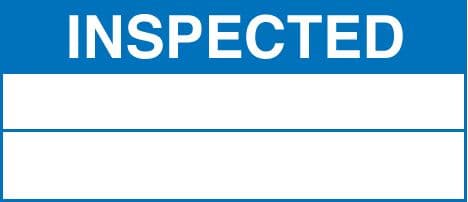 59758 100 S/A labels 50x20 inspected (50x20mm) Safety Sign