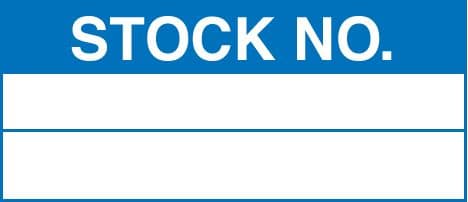59759 100 S/A labels 50x20 stock number (50x20mm) Safety Sign
