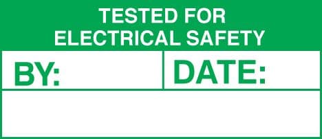59760 100 S/A labels 50x20 tested for electric (50x20mm) Safety Sign