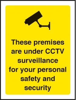 59790 Premises are under CCTV surveillance 75x100mm sav on face (75x100mm) Safety Sign