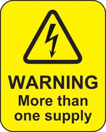 59814 Warning more than one supply roll of 100 labels 40x50mm (40x50mm) Safety Sign