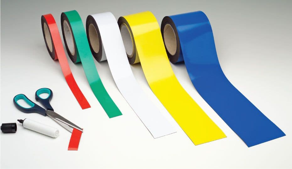 59890 Magnetic easy-wipe strip 20mmx10m white (20mm x 10M) Safety Sign