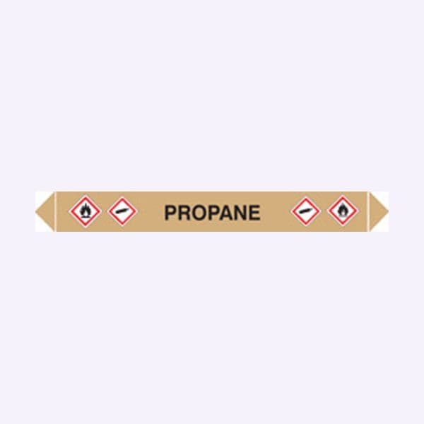 59910 Flow marker pk of 5 propane (300x40mm) Safety Sign