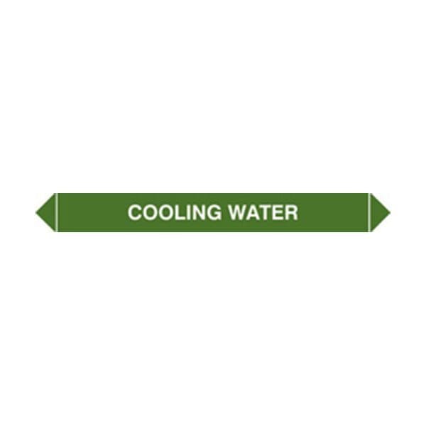 59921 Flow marker Pk of 5 cooling water (300x40mm) Safety Sign