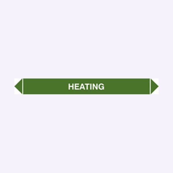 59928 Flow marker Pk of 5 heating (300x40mm) Safety Sign