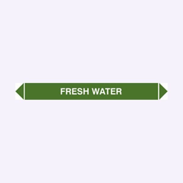 59929 Flow marker Pk of 5 fresh water (300x40mm) Safety Sign