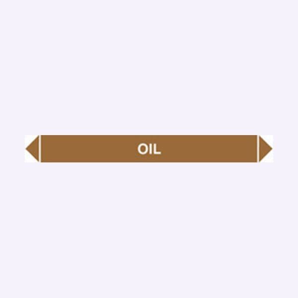59965 Flow marker Pk of 5 oil (300x40mm) Safety Sign