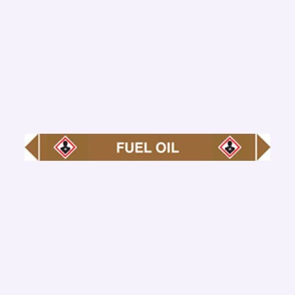 59975 Flow marker Pk of 5 fuel oil (300x40mm) Safety Sign
