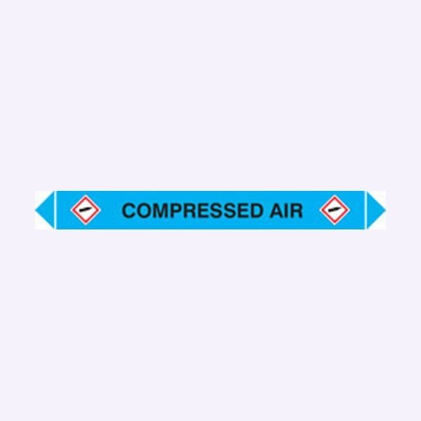 59980 Flow marker Pk of 5 compressed air (300x40mm) Safety Sign