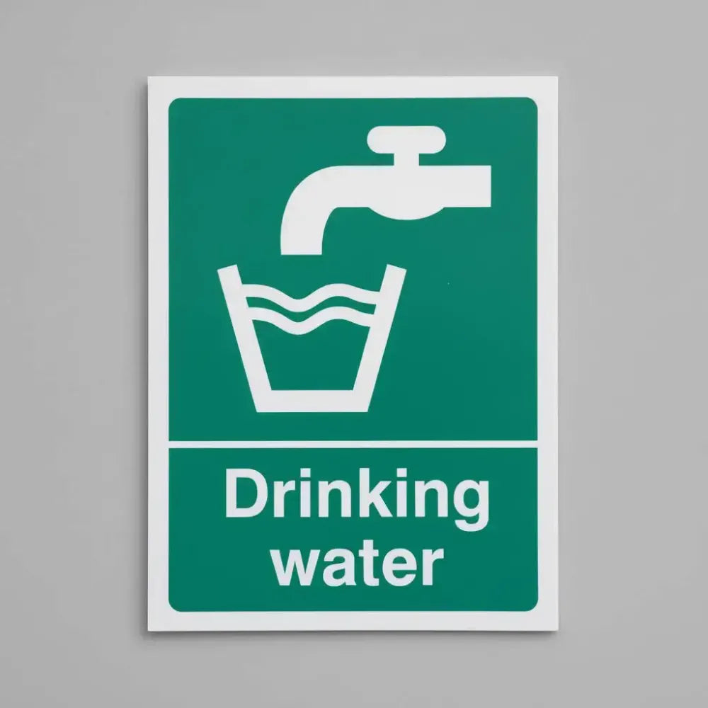 16007Y Drinking water Rigid Plastic (200x300mm) Safety Sign