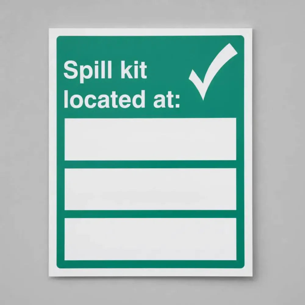 26032Y Spill kit located at Self Adhesive Vinyl (200x300mm) Safety Sign