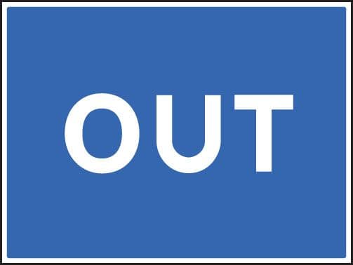 67512Q Out Aluminium (600x450mm) Safety Sign