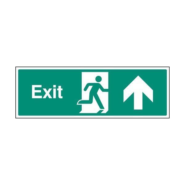 82015G Exit arrow straight on sign - Quick-Fix with SAV Backing (300x100mm)