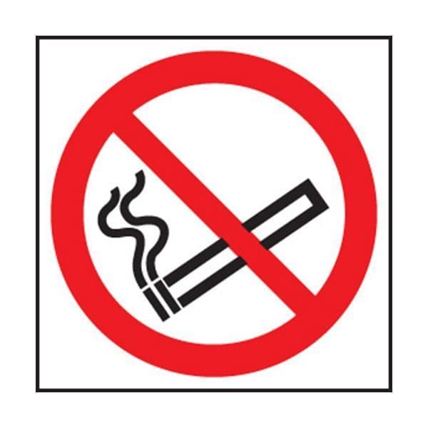 83017B No smoking symbol sign - Quick-Fix with SAV Backing (80x80mm)