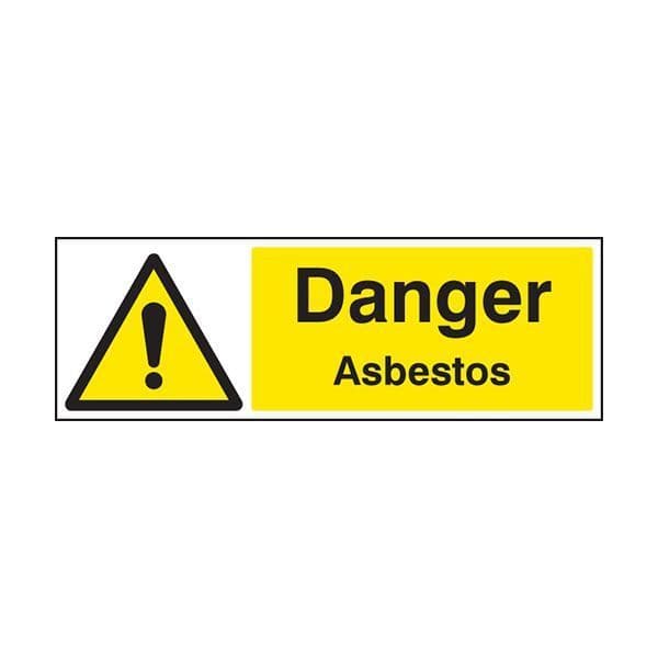 84259G Danger asbestos sign - Quick-Fix with SAV Backing (300x100mm)