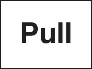 87029A Pull (100x75mm) Rigid PVC with SAV Backing Safety Sign