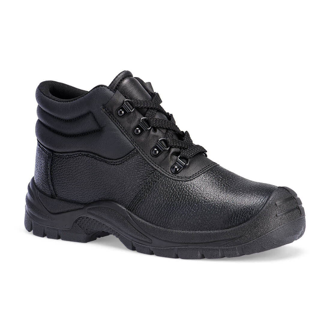 ESF01 Steel Split Leather Mid Boot S1P FO SR - Black